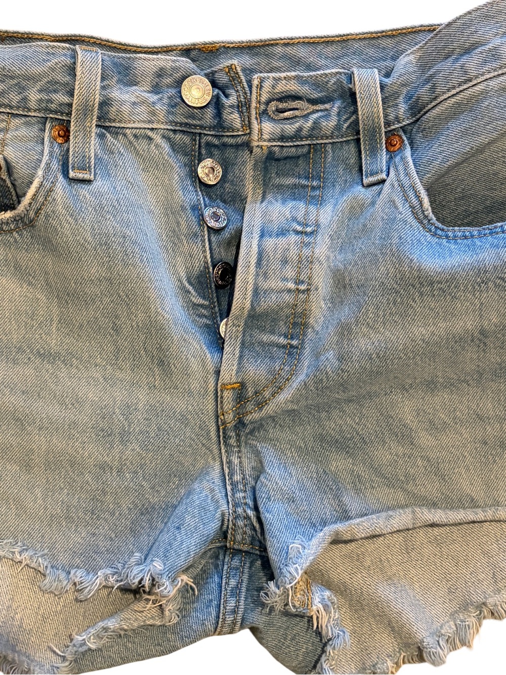 Levi’s  501 Denim Shorts Size 27 - Picture 3 of 6